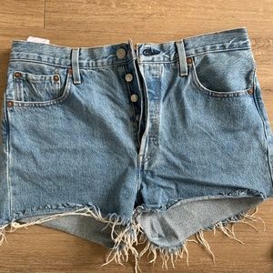 Levi 501’s button fly denim shorts